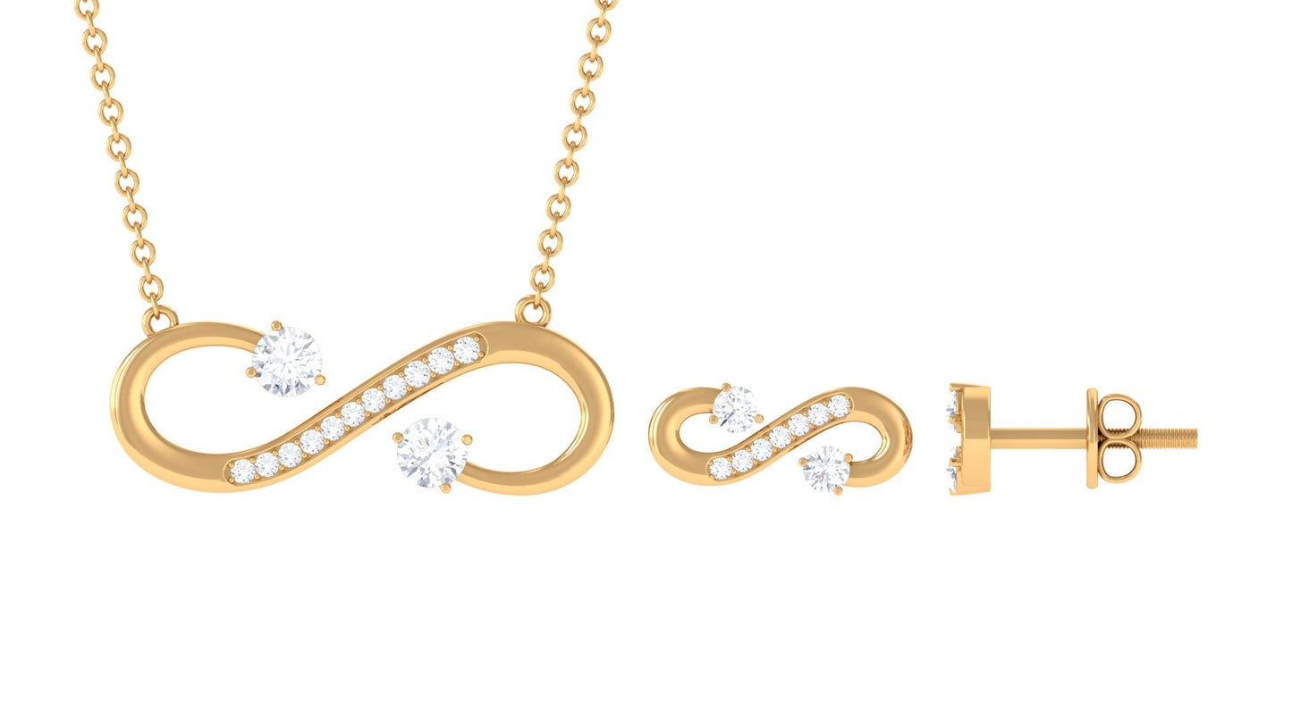 0.50 CT Simple Moissanite Infinity Jewelry Set