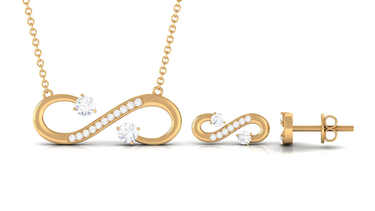 0.50 CT Simple Moissanite Infinity Jewelry Set
