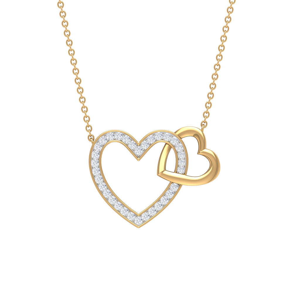 Diamond 2 Heart Promise Necklace