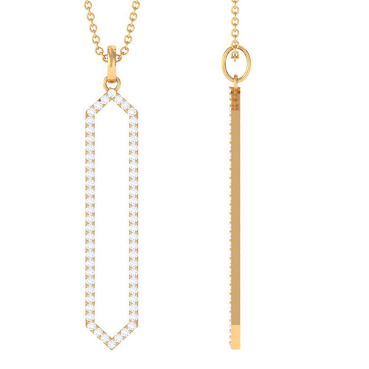Certified Diamond Geometric Necklace For Women