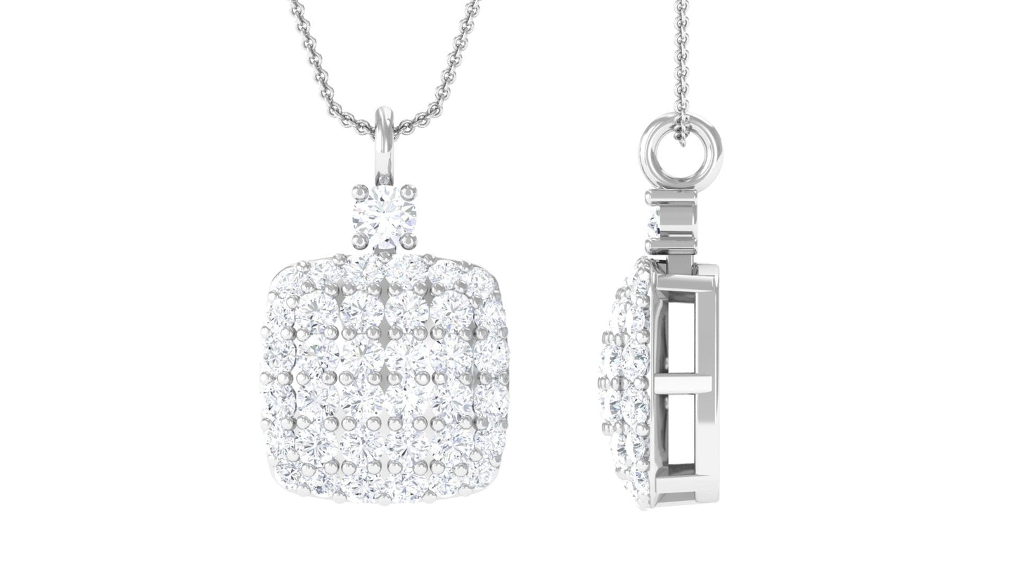 1/4 CT Certified Moissanite Bridal Pendant in Prong Setting