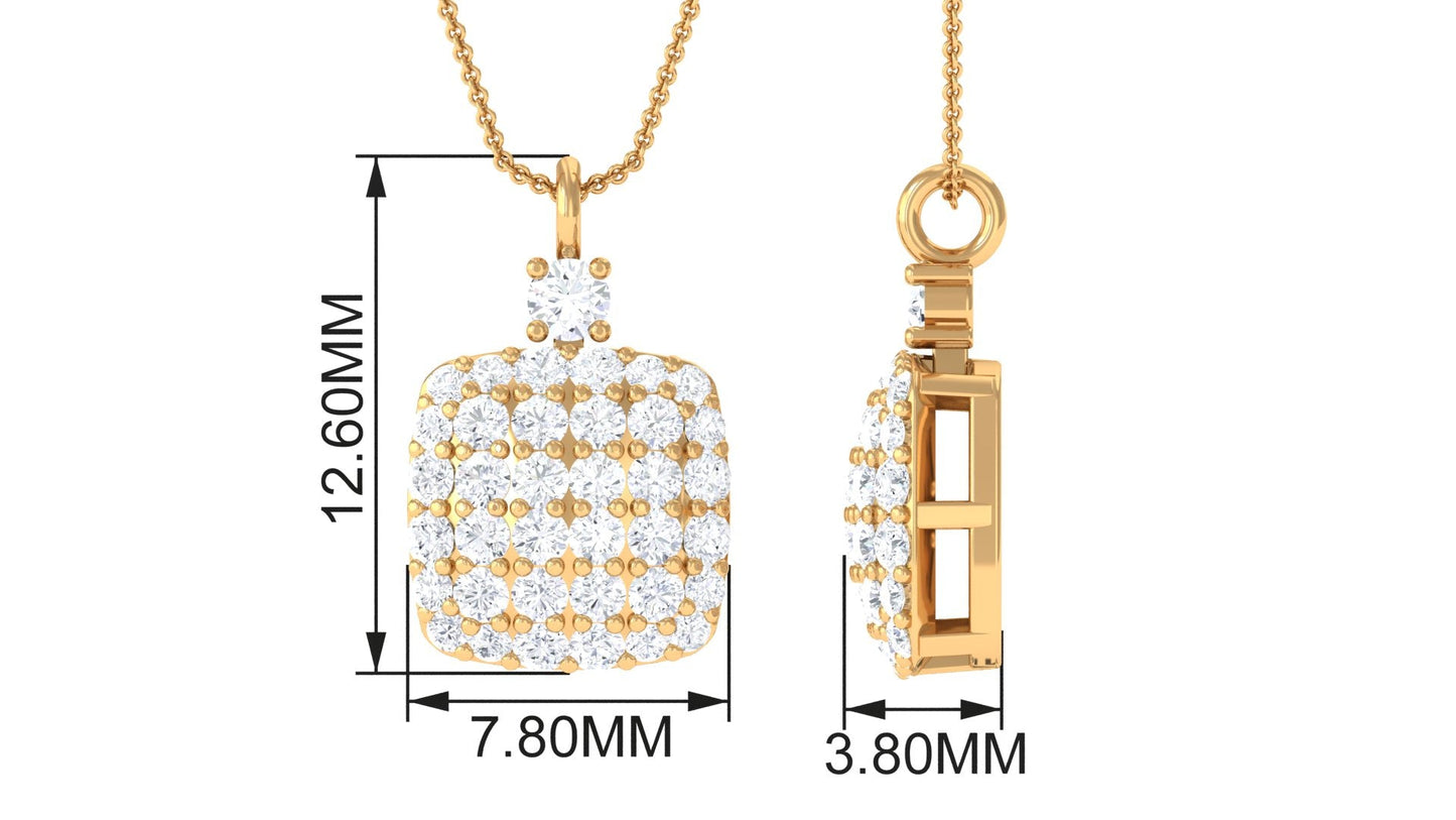1/4 CT Certified Moissanite Bridal Pendant in Prong Setting