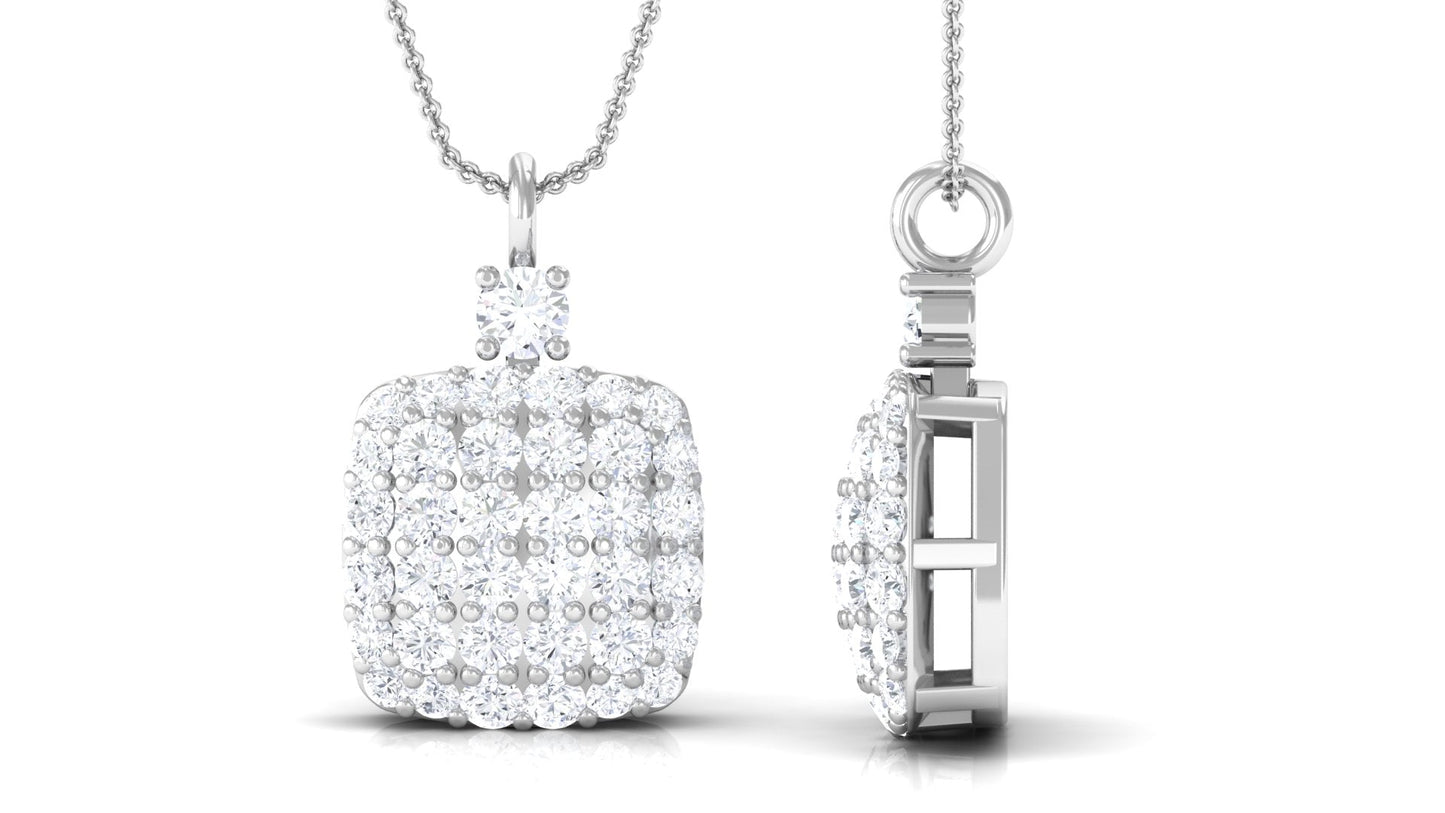 1/4 CT Certified Moissanite Bridal Pendant in Prong Setting