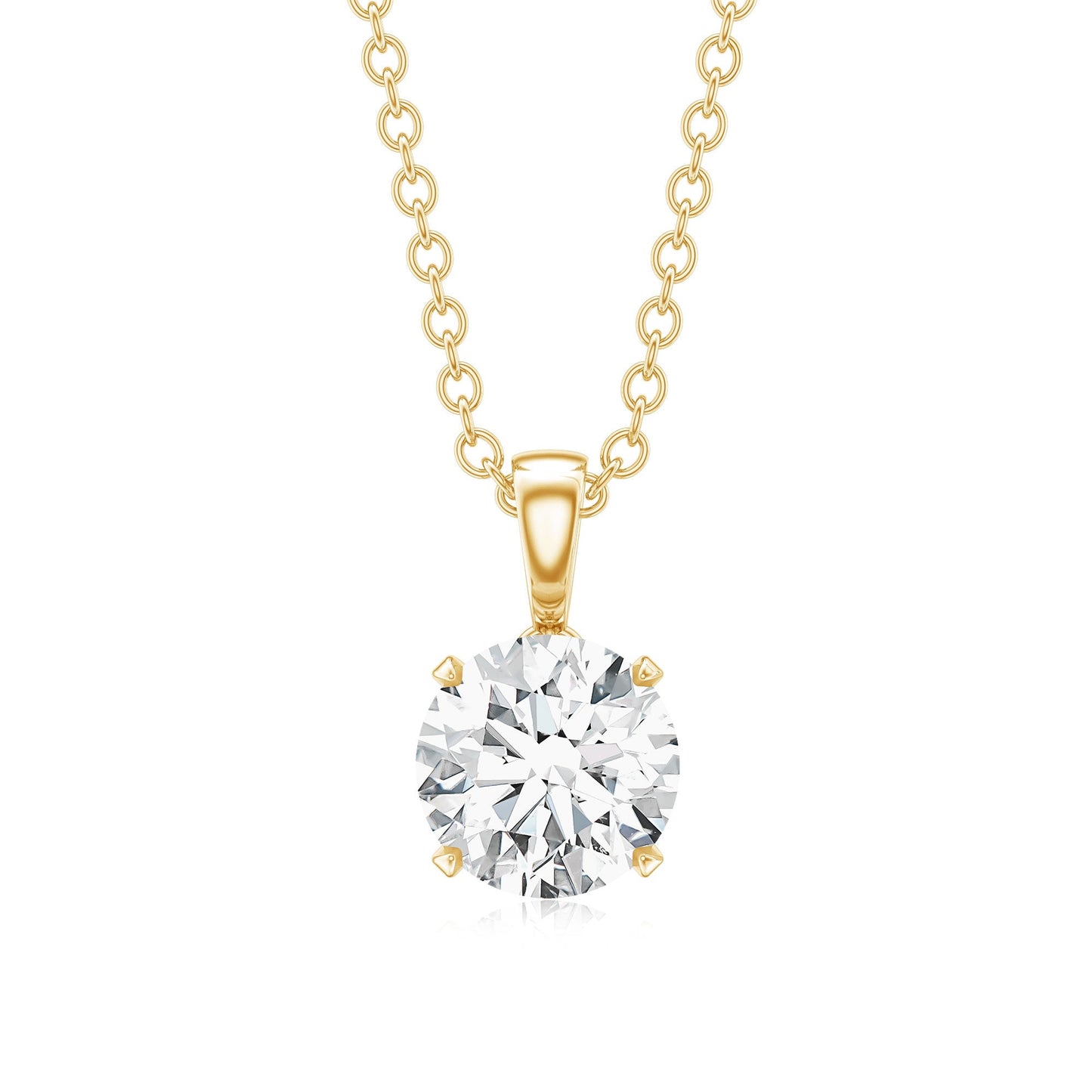 1 CT Certified Moissanite Solitaire Pendant in Claw Set