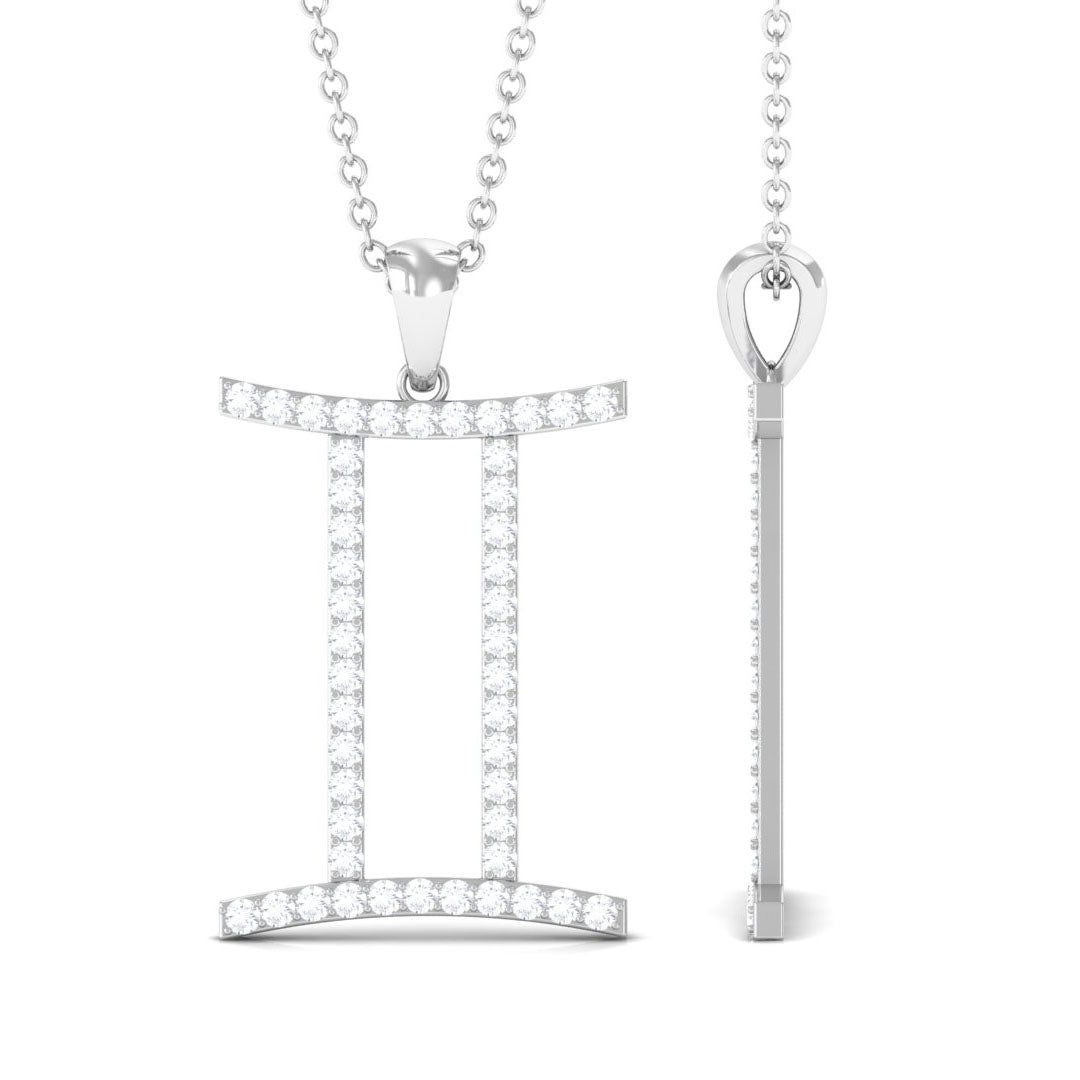 Gemini Necklace with Certified Lab Grown Diamond