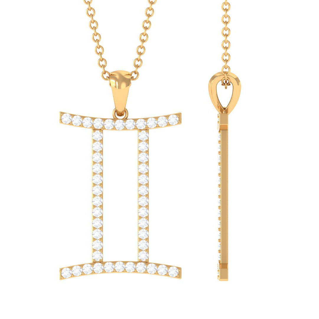 Gemini Necklace with Certified Lab Grown Diamond