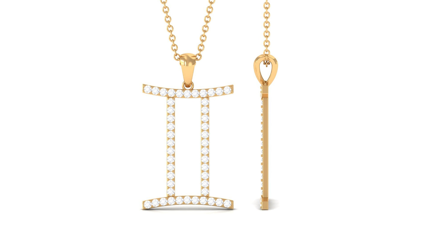 Gemini Necklace with Certified Lab Grown Diamond