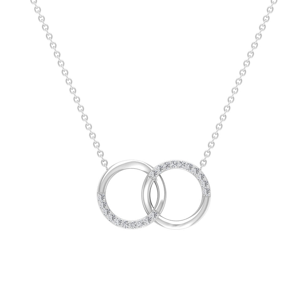 Certified Diamond Circle Pendant Necklace