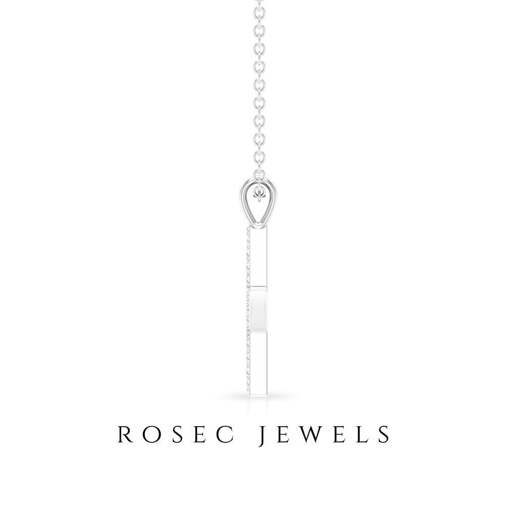 Diamond Star Pendant Necklace in Pave Setting
