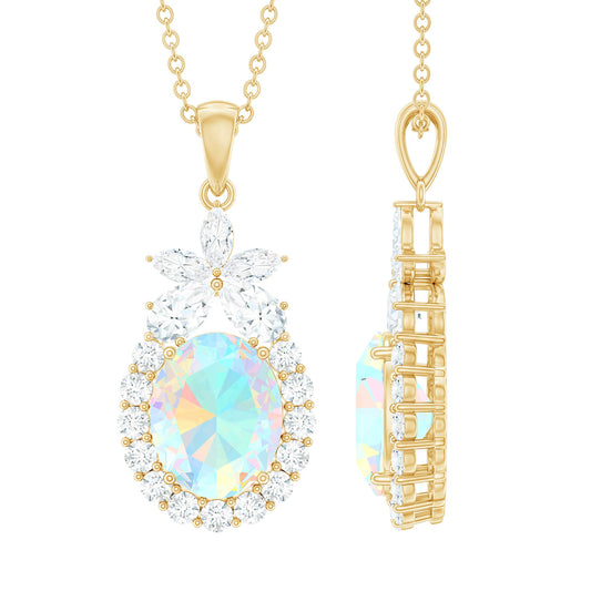 Certified Real 1 Carat Ethiopian Opal Statement Necklace