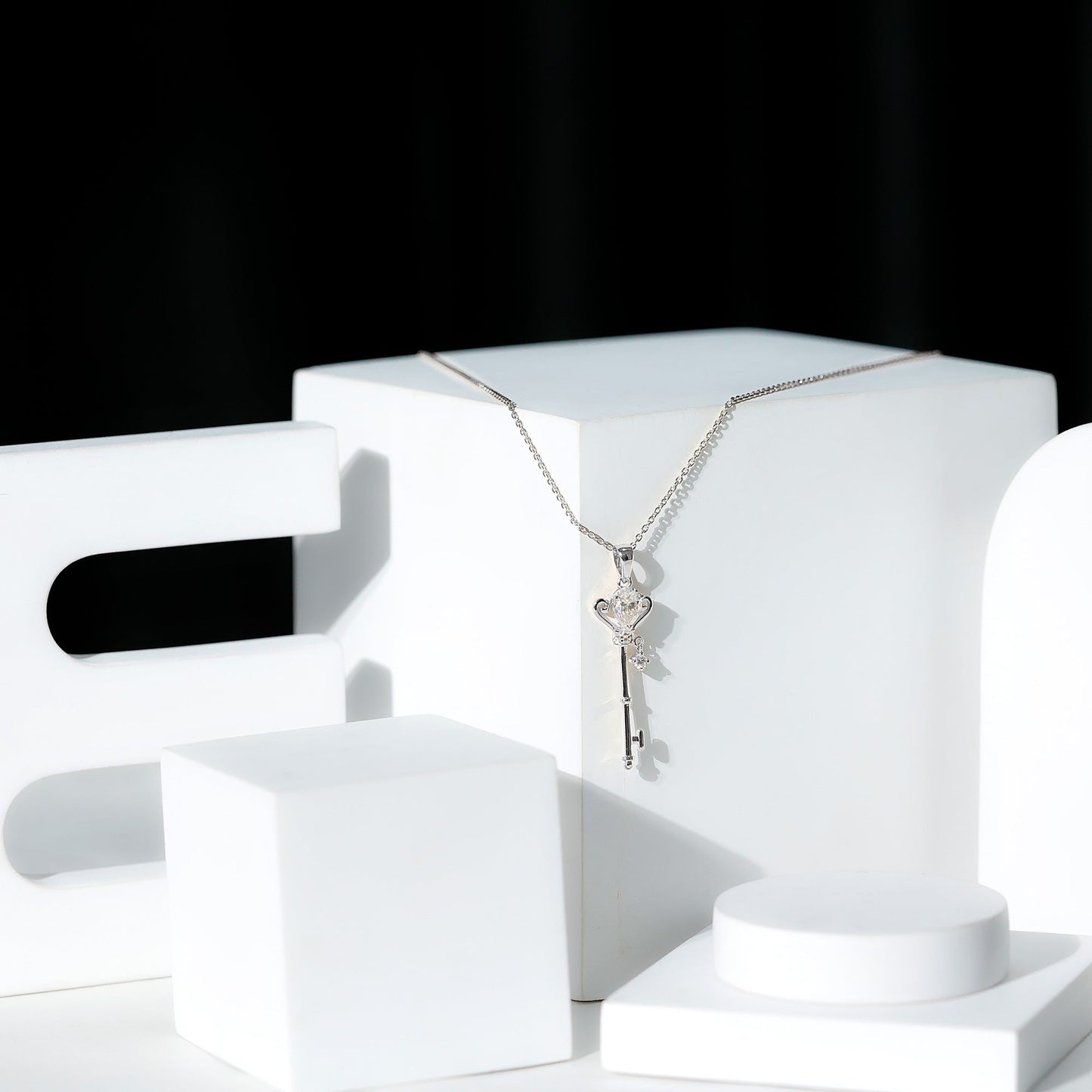 Certified Lab 5X7 MM Pear Shaped Diamond Key Pendant