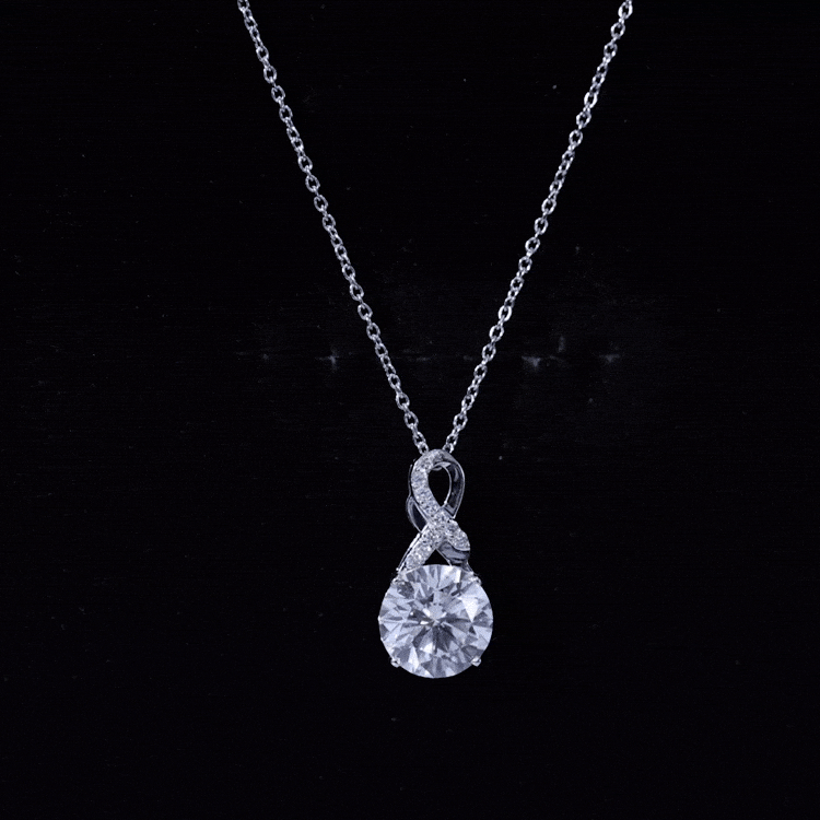 8 MM Lab Grown Diamond Infinity Pendant Necklace
