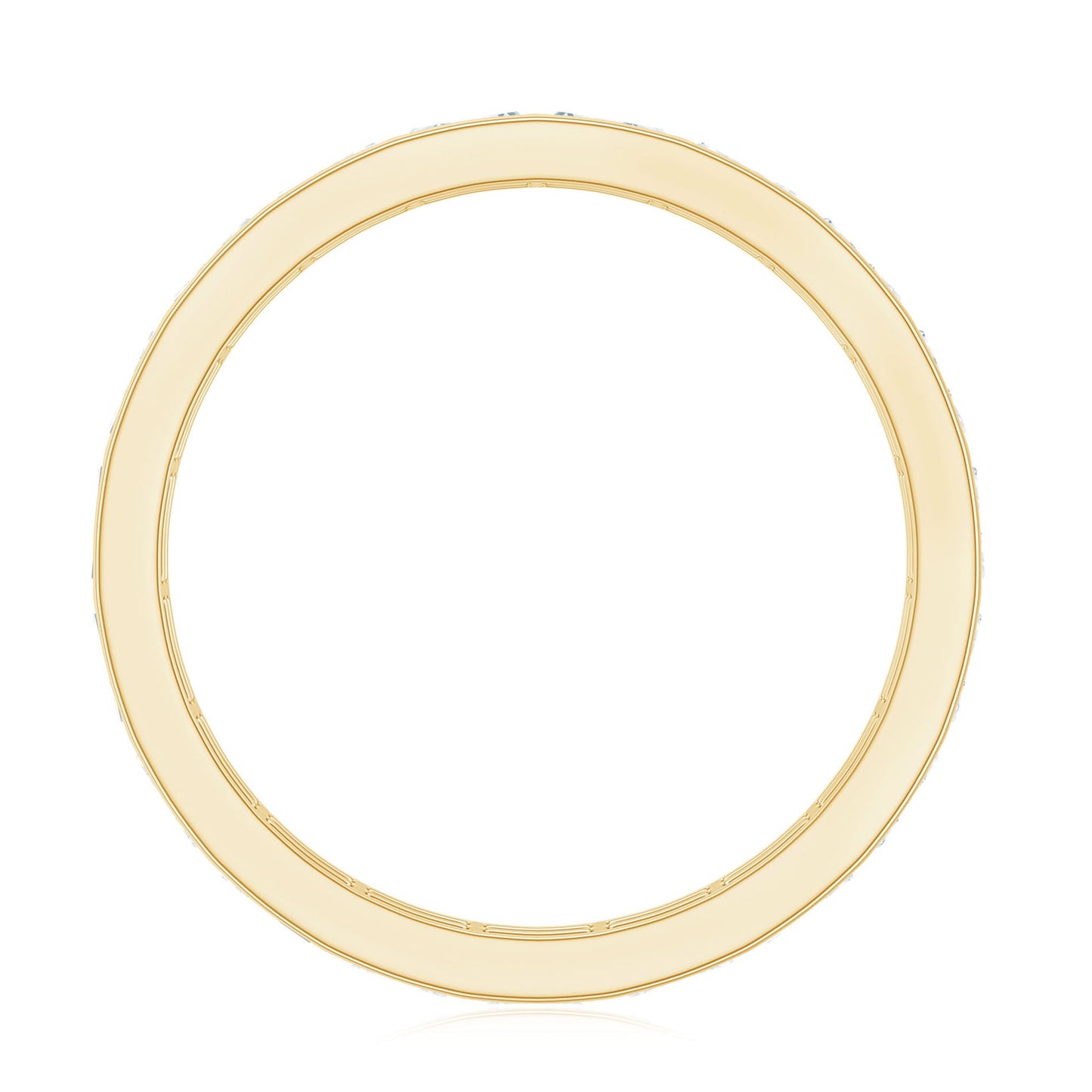 Baguette Cut Certified Moissanite Two Row Eternity Band