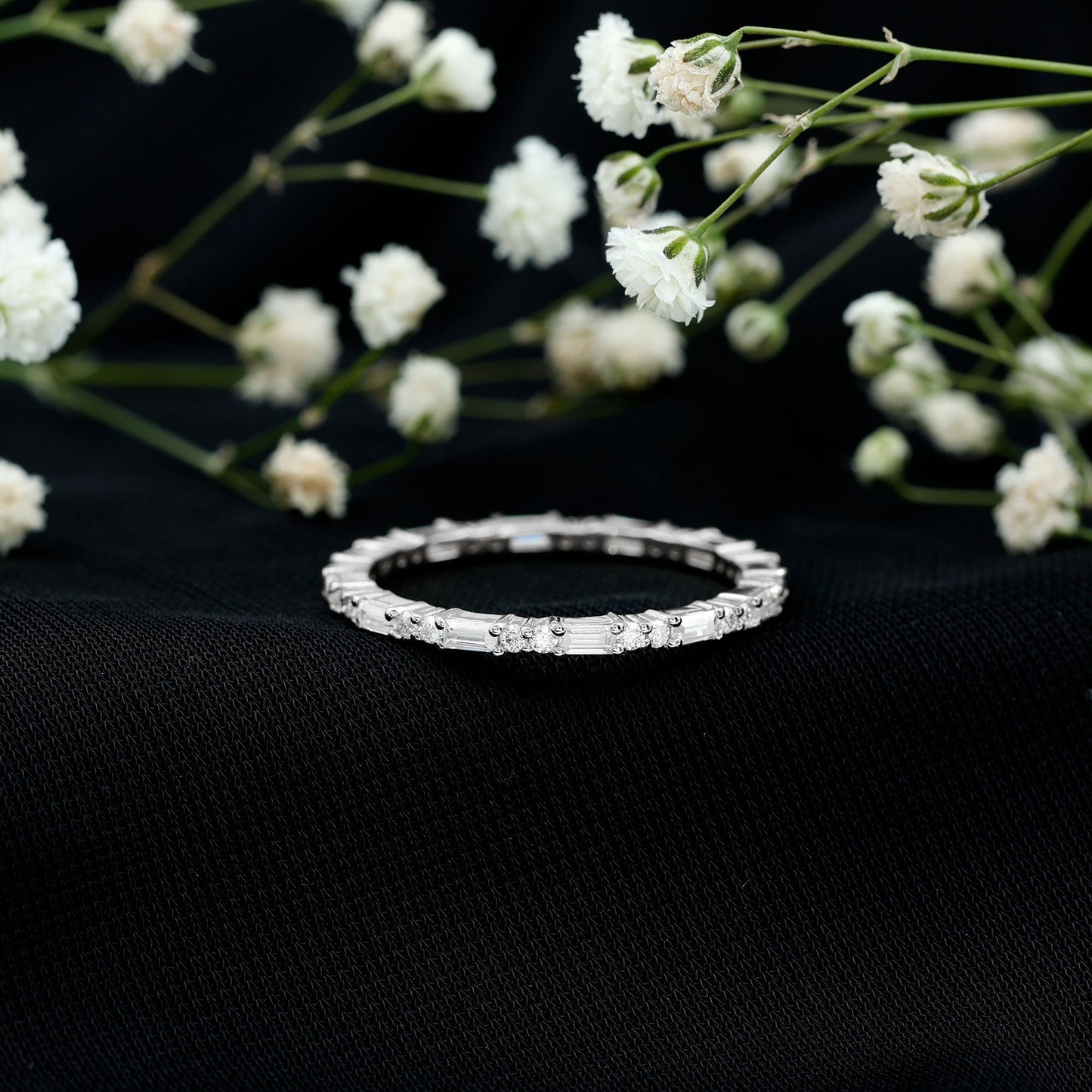 1 CT Moissanite Stackable Enhancer Ring