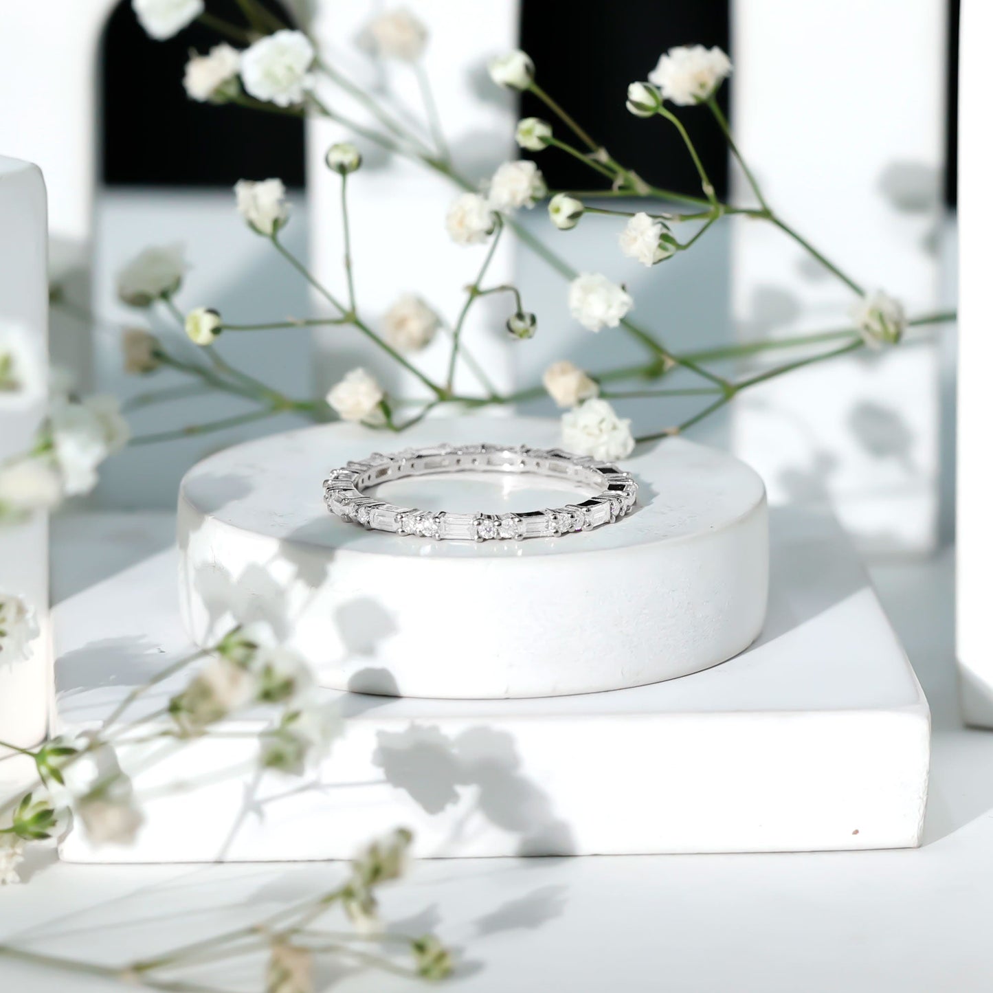 1 CT Moissanite Stackable Enhancer Ring