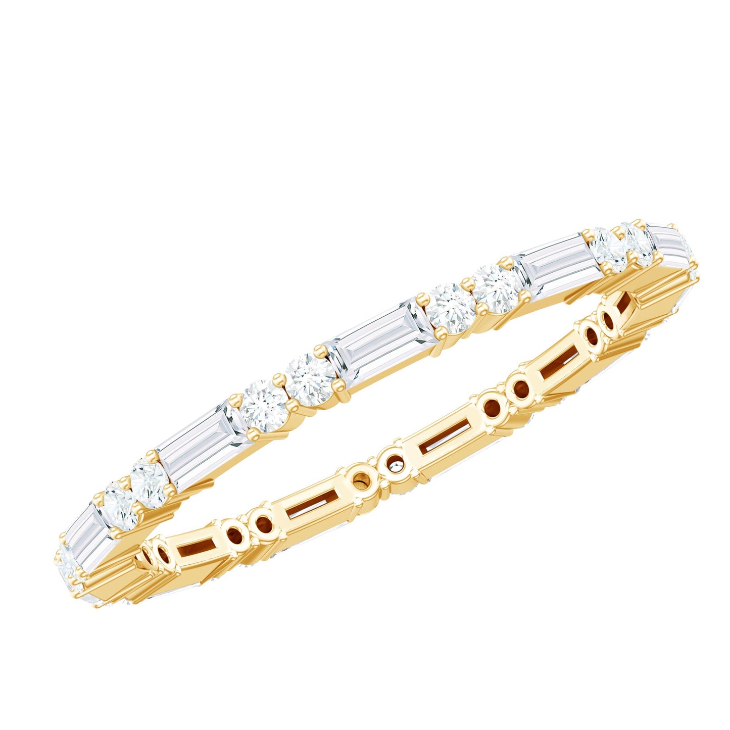 1 CT Moissanite Stackable Enhancer Ring