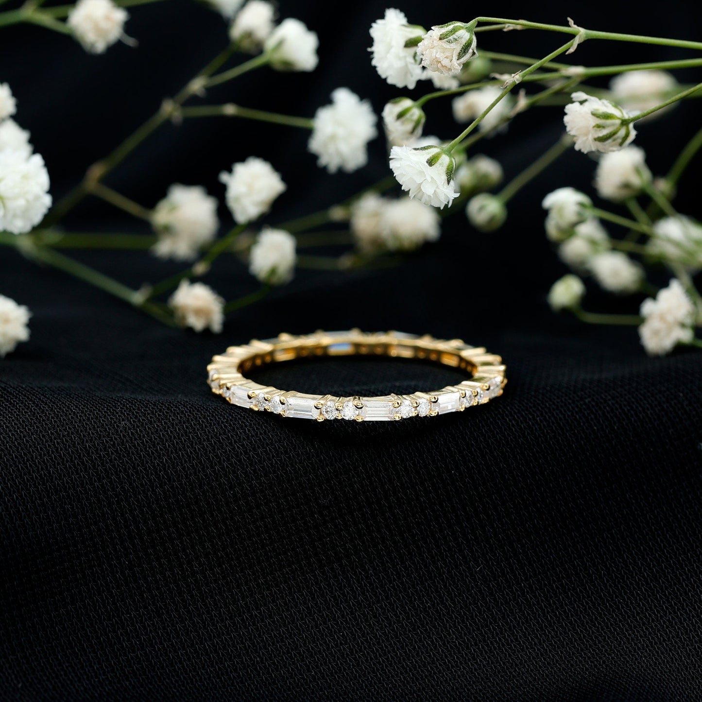 1 CT Moissanite Stackable Enhancer Ring
