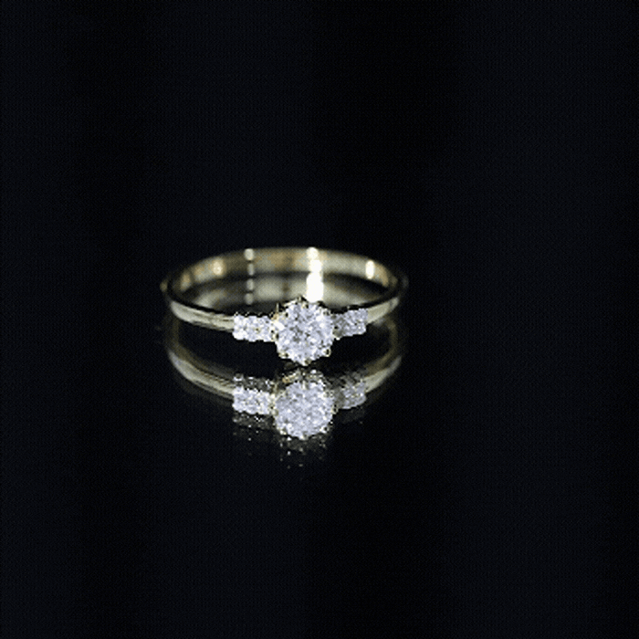 Certified 5 MM Lab Grown Diamond Non Traditional Engagement Ring