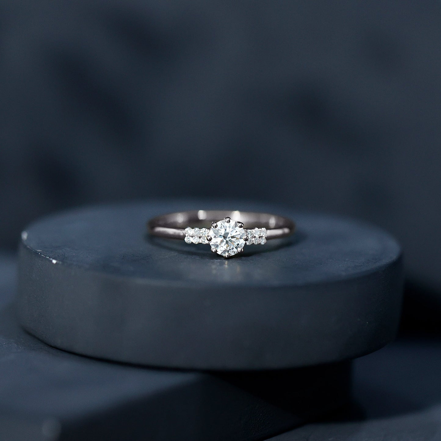 Certified 5 MM Lab Grown Diamond Non Traditional Engagement Ring