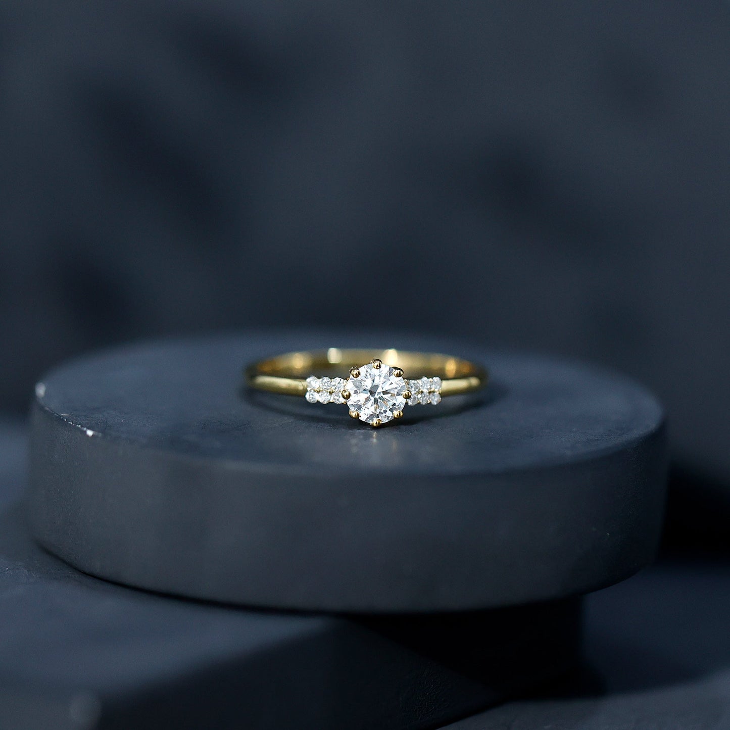 Certified 5 MM Lab Grown Diamond Non Traditional Engagement Ring