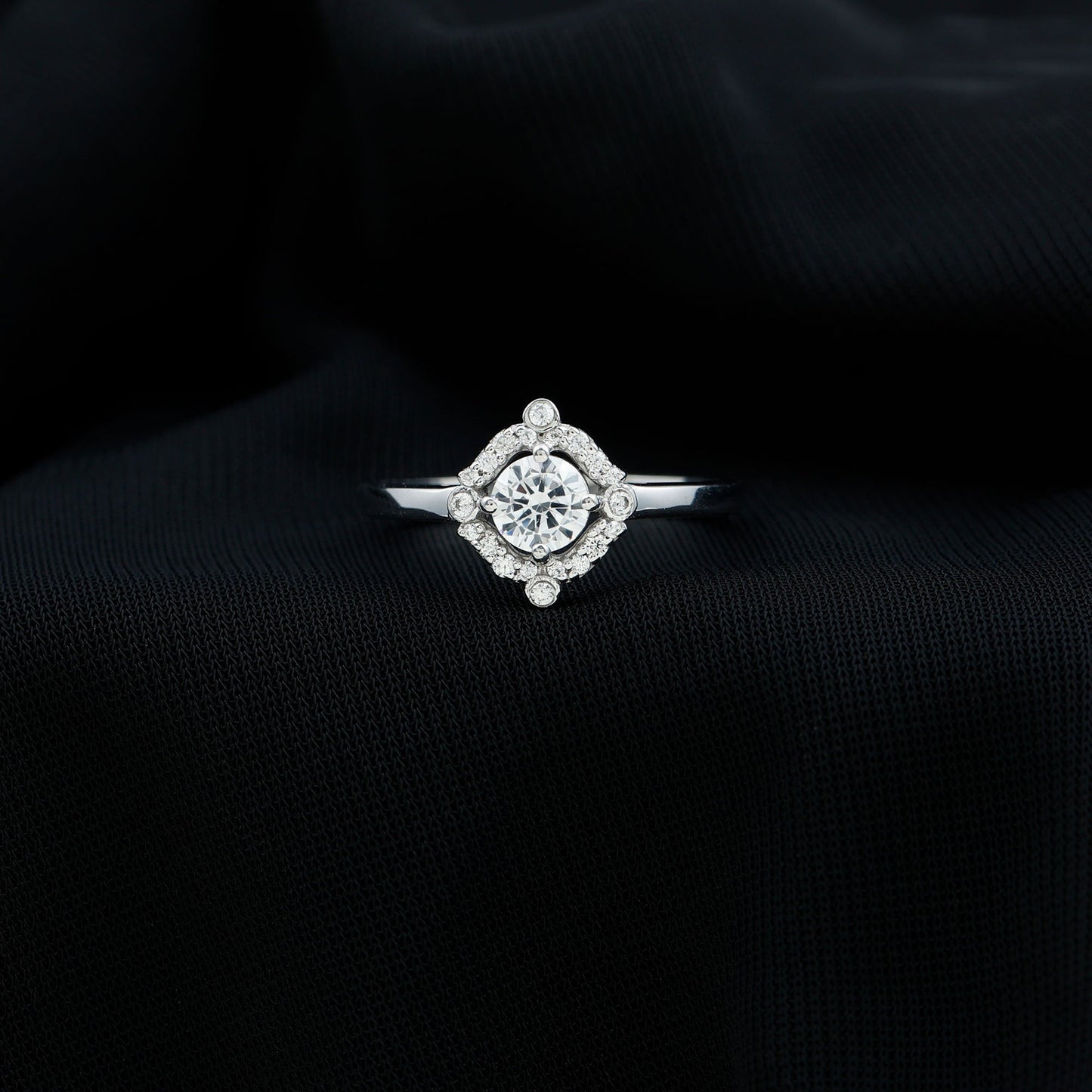 Certified 5 MM Lab Grown Diamond Unique Engagement Ring