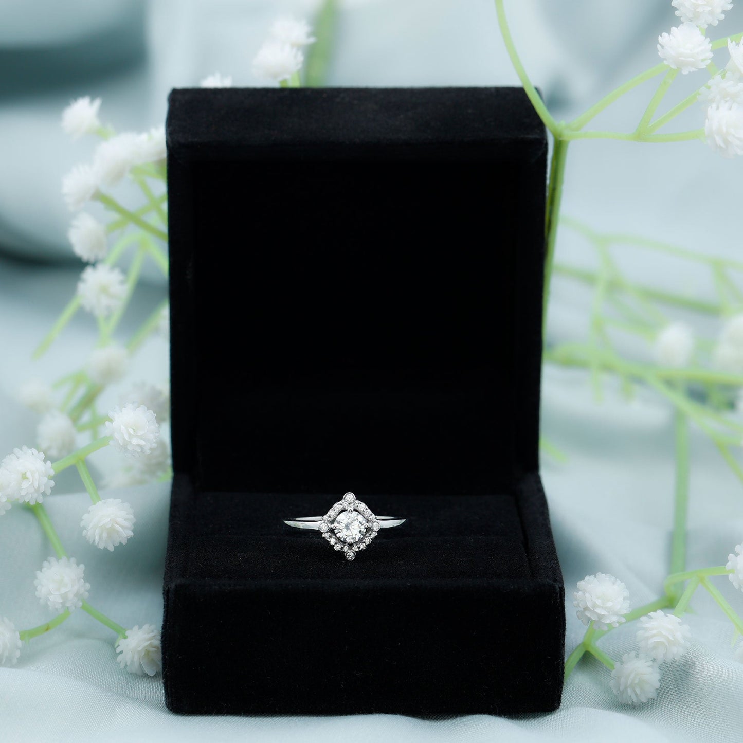 Certified 5 MM Lab Grown Diamond Unique Engagement Ring