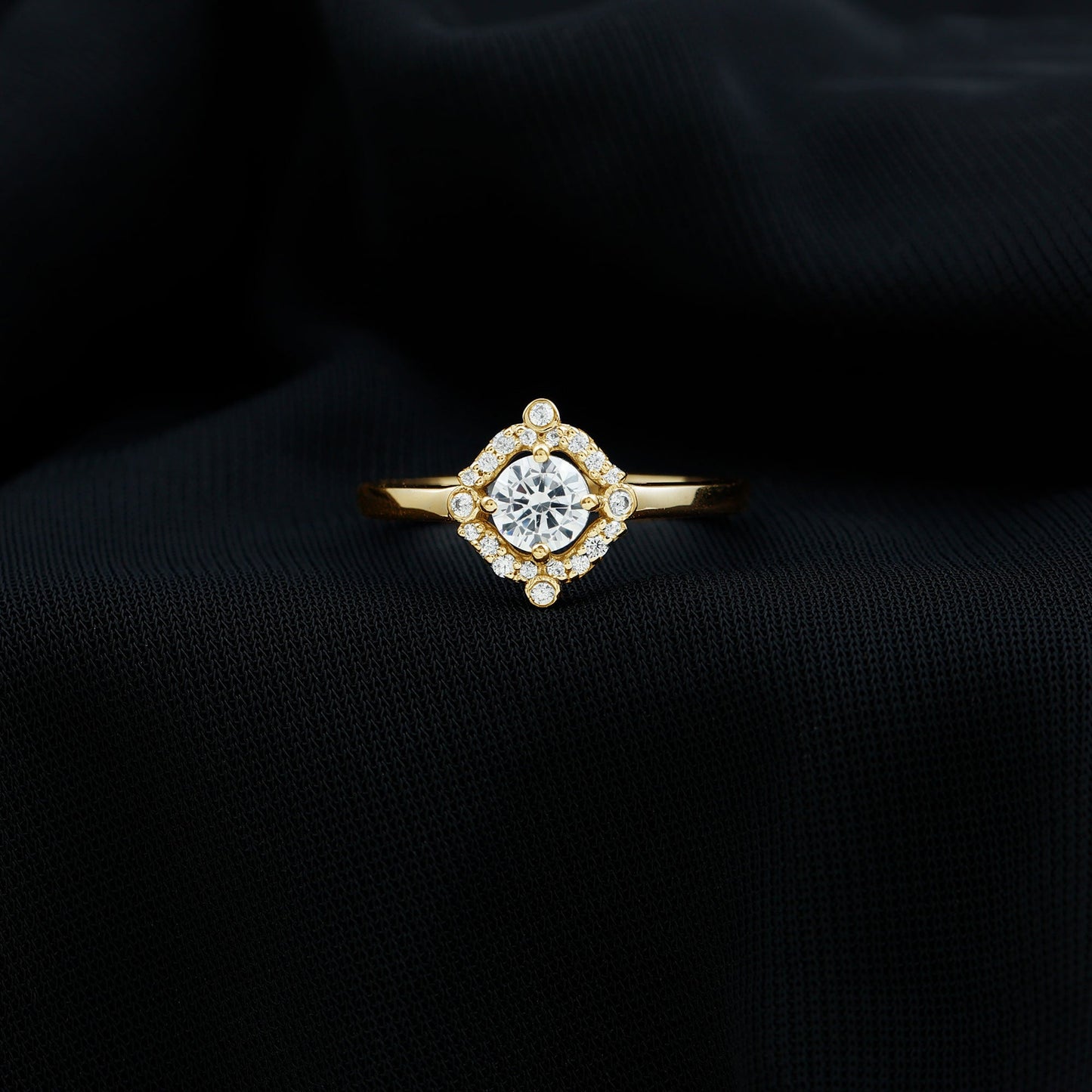 Certified 5 MM Lab Grown Diamond Unique Engagement Ring