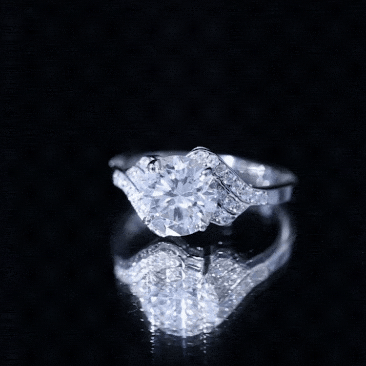Certified 8 MM Lab Grown Diamond Unique Engagement Ring