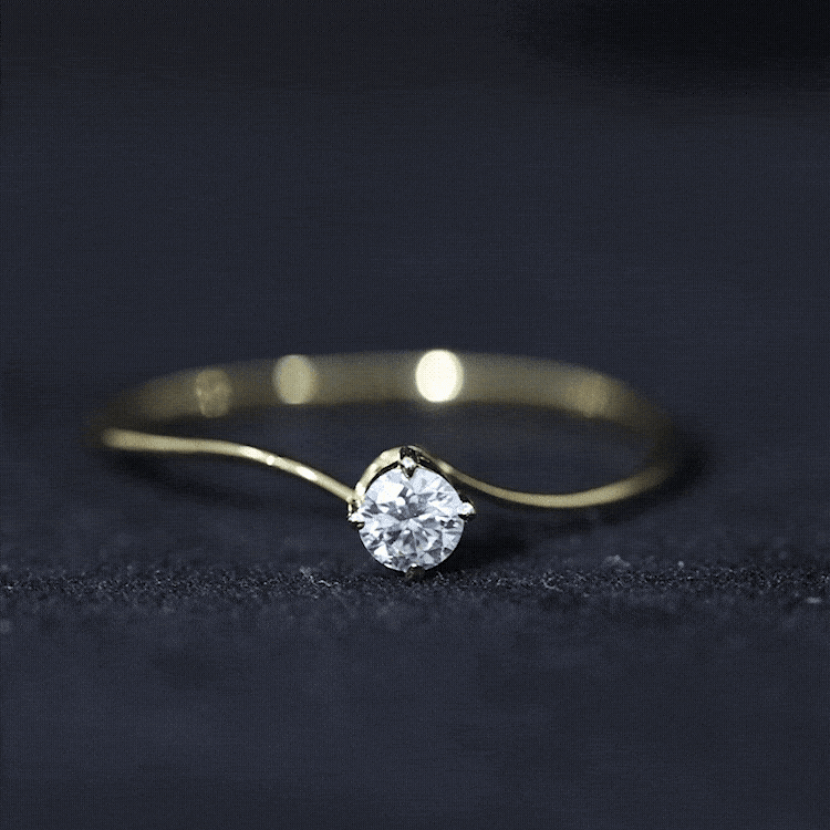 1/4 CT Round Cut Moissanite Promise Solitaire Ring for Her