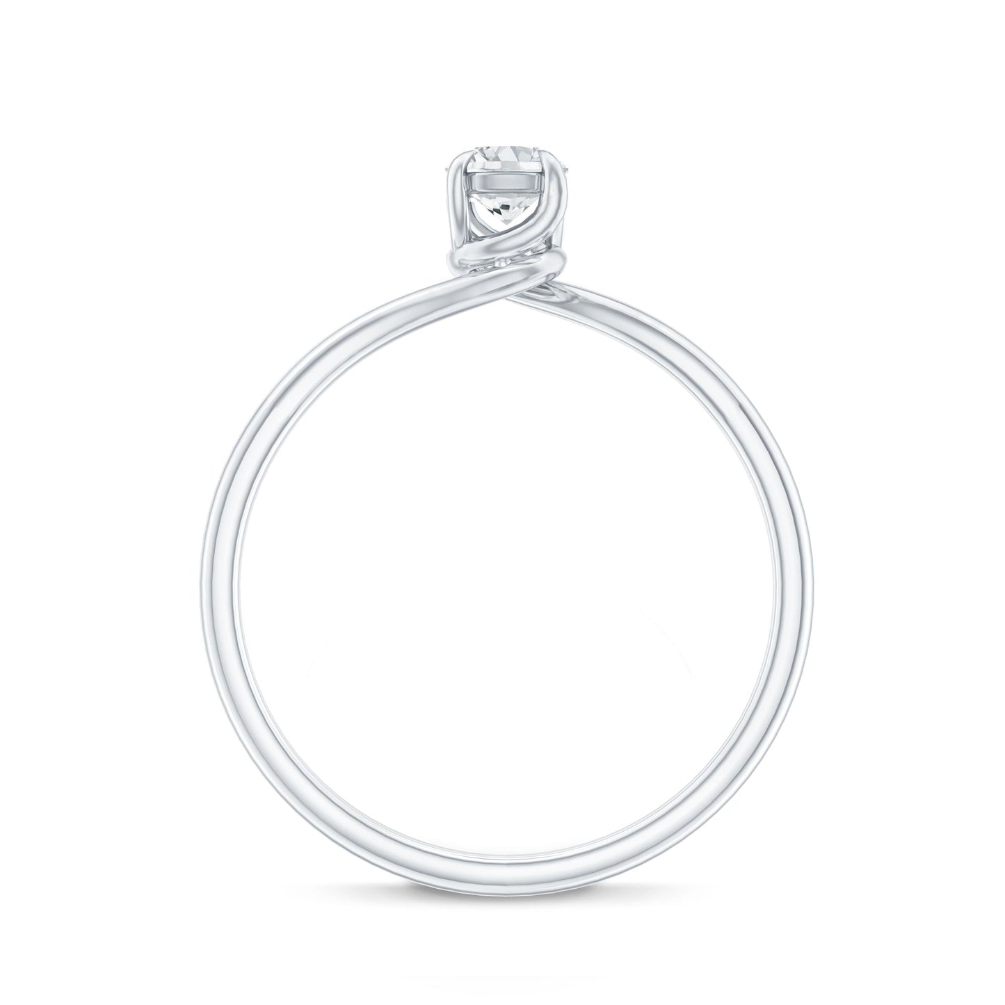 1/4 CT Round Cut Moissanite Promise Solitaire Ring for Her