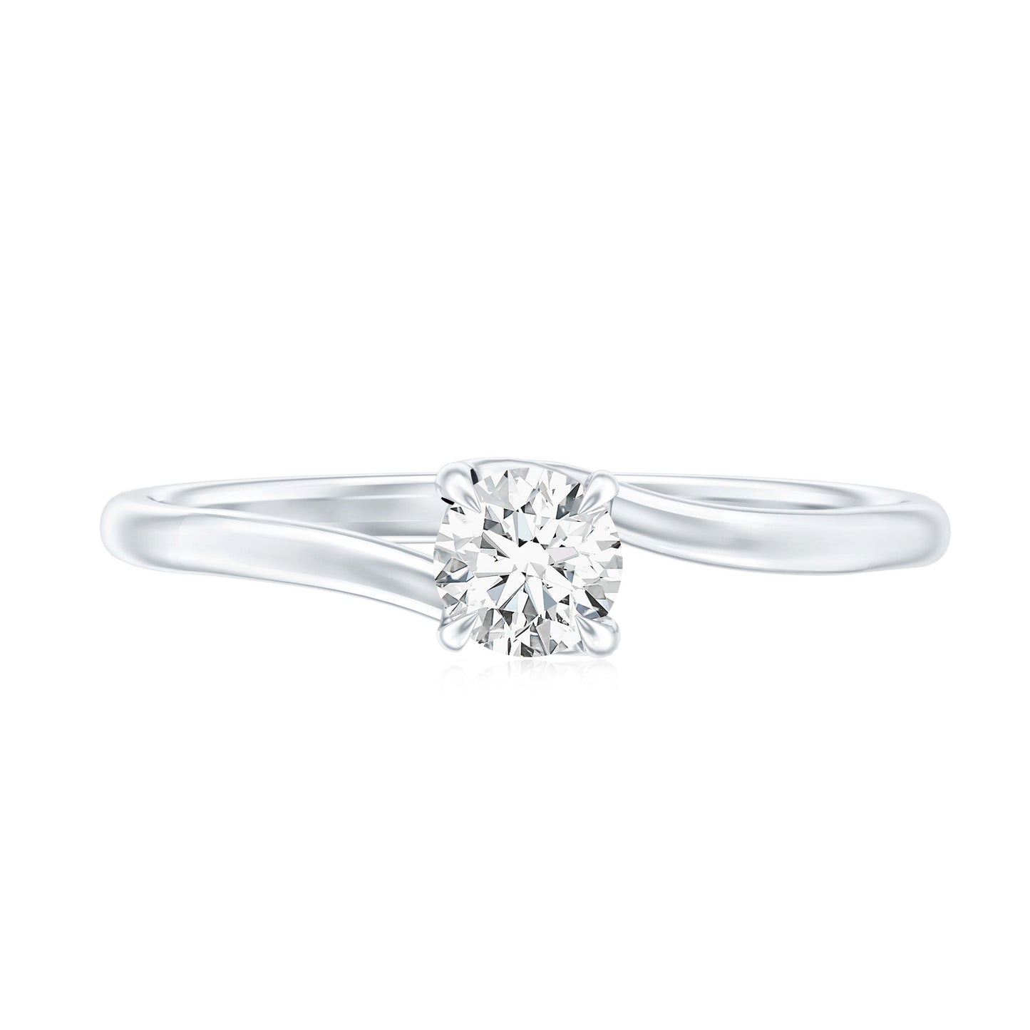 1/4 CT Round Cut Moissanite Promise Solitaire Ring for Her