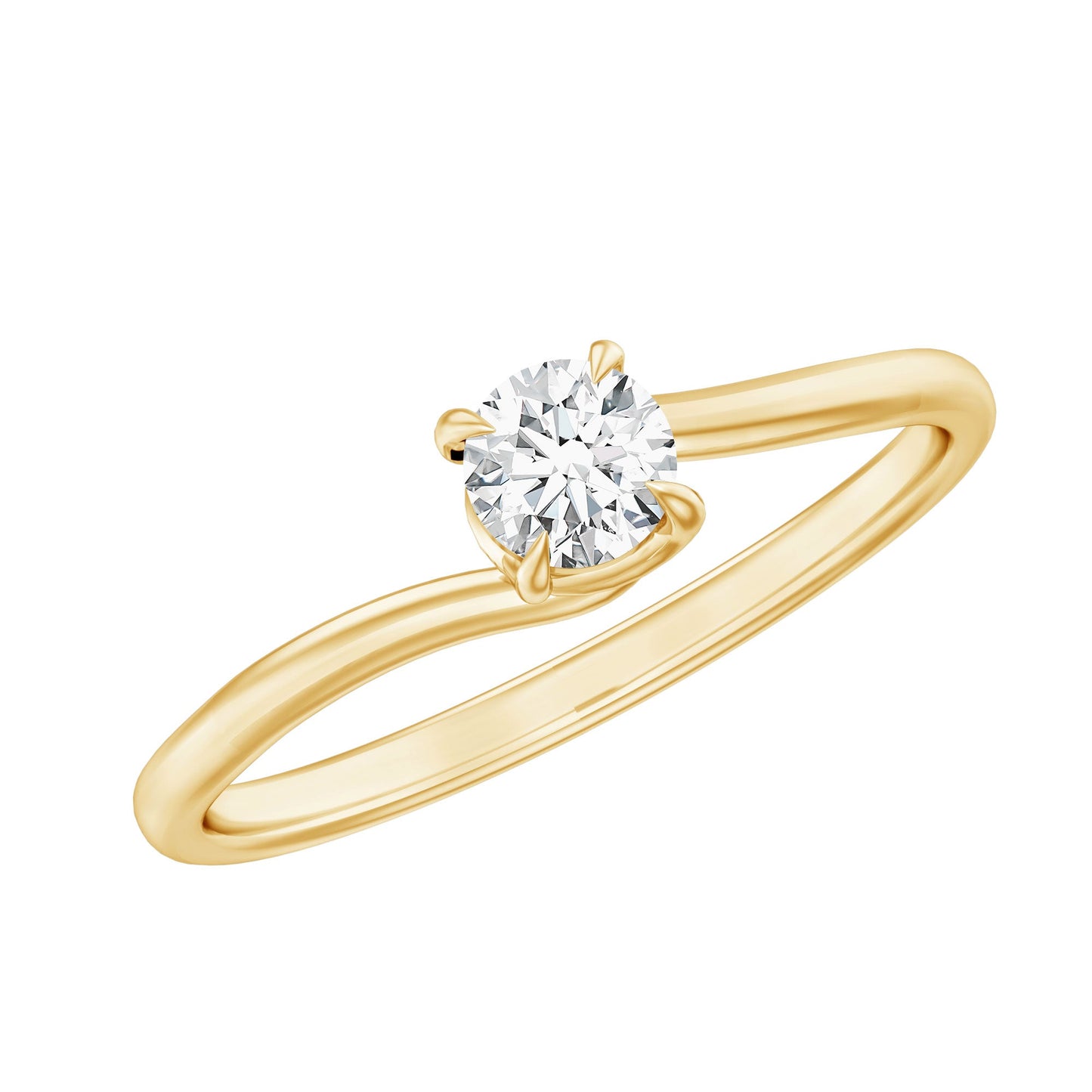 1/4 CT Round Cut Moissanite Promise Solitaire Ring for Her