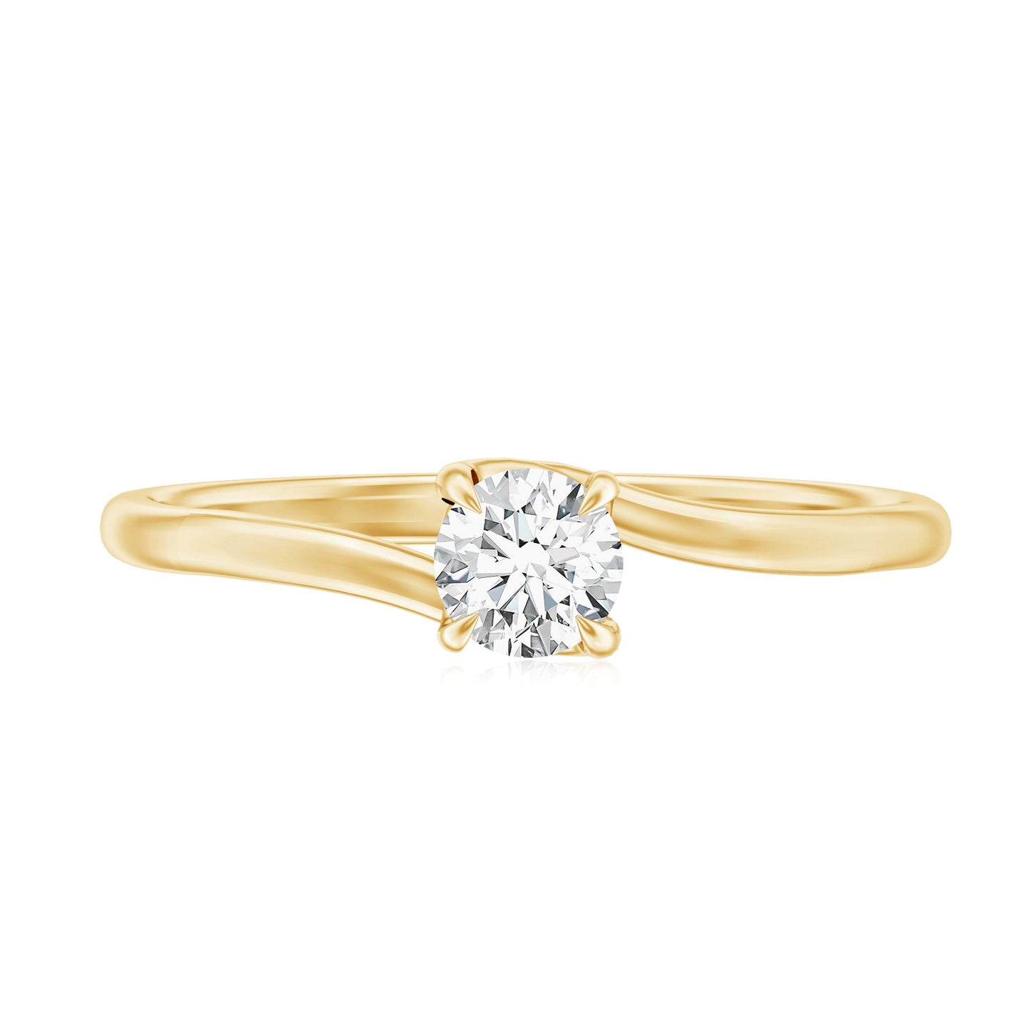 1/4 CT Round Cut Moissanite Promise Solitaire Ring for Her