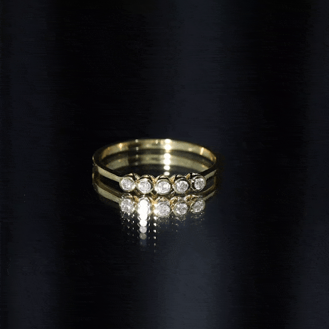 Natural Diamond Five Stone Promise Ring