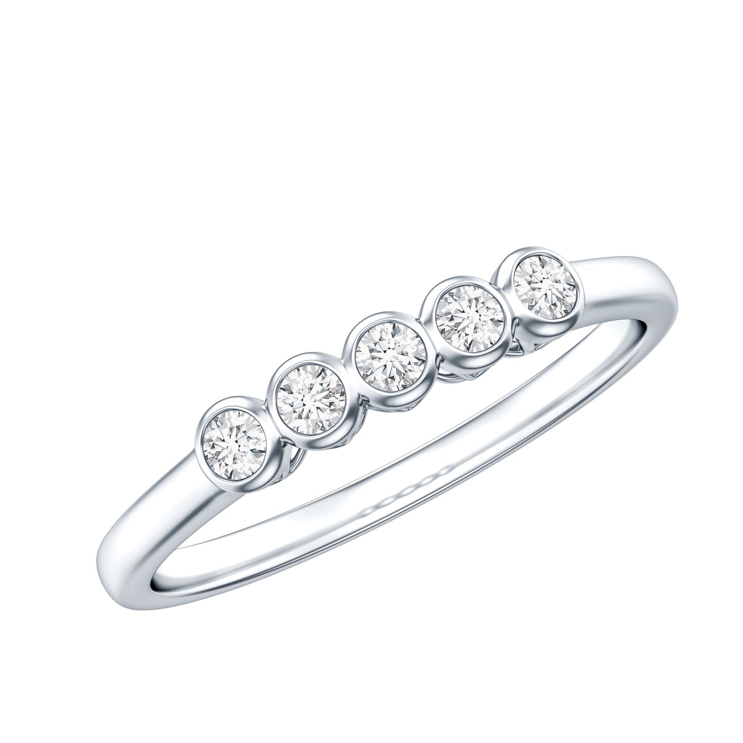 Natural Diamond Five Stone Promise Ring