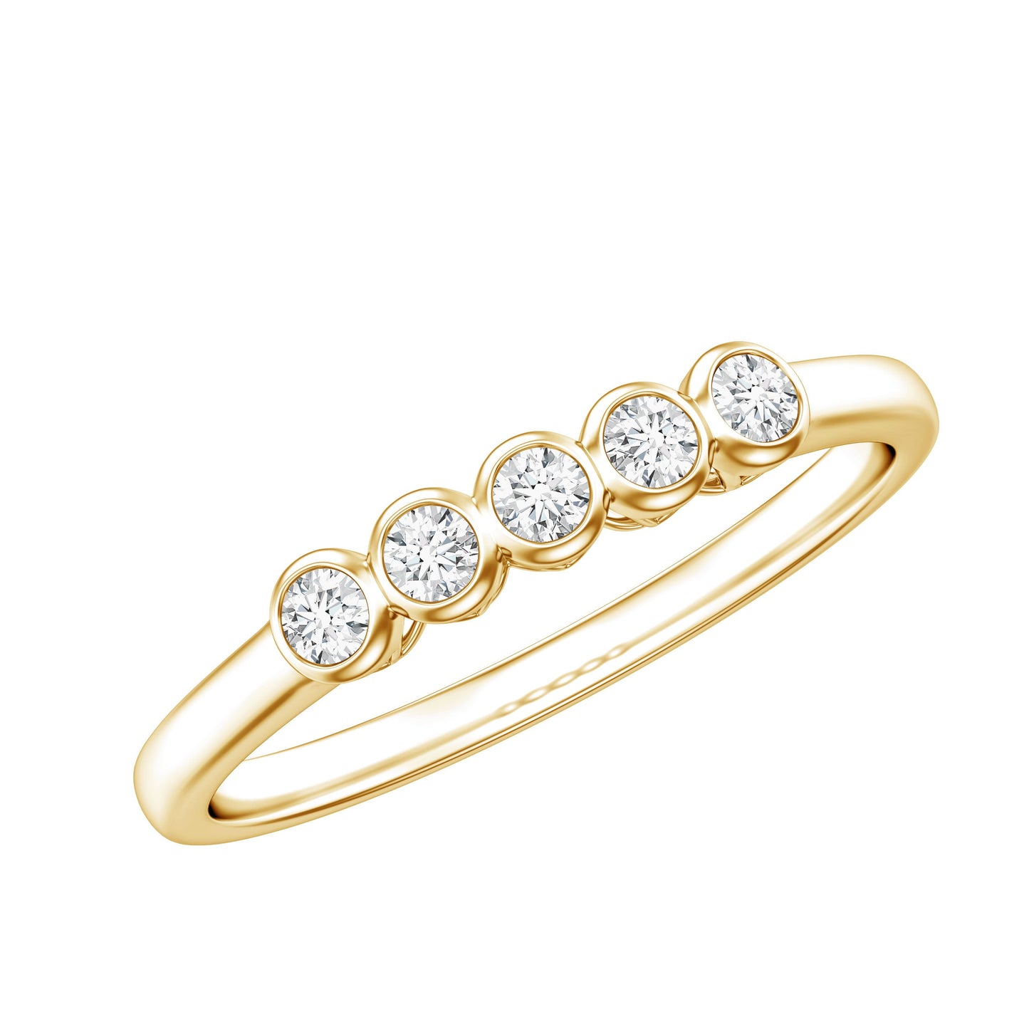 Natural Diamond Five Stone Promise Ring