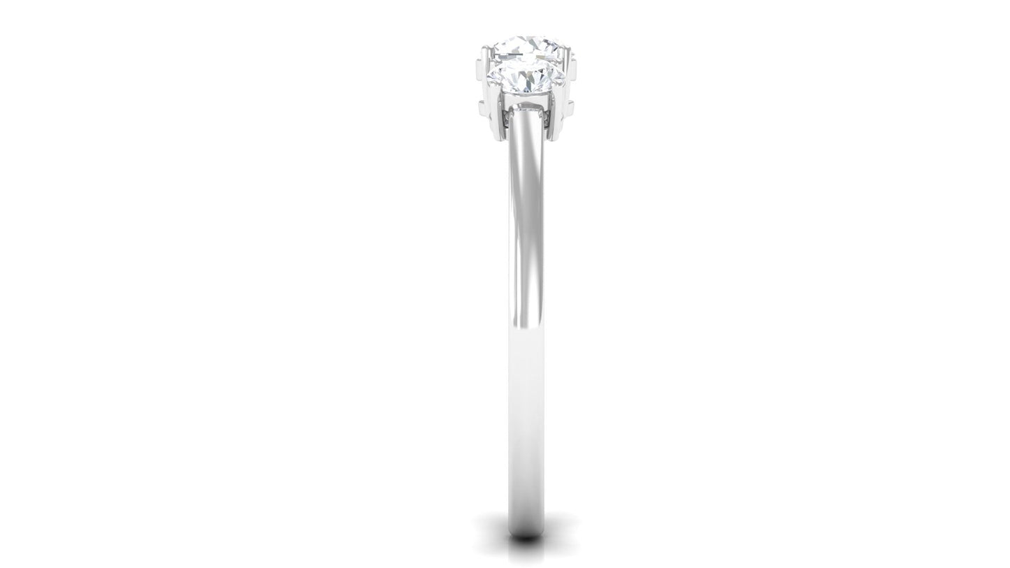 Natural Diamond 3 Stone Engagement Ring with Certificate