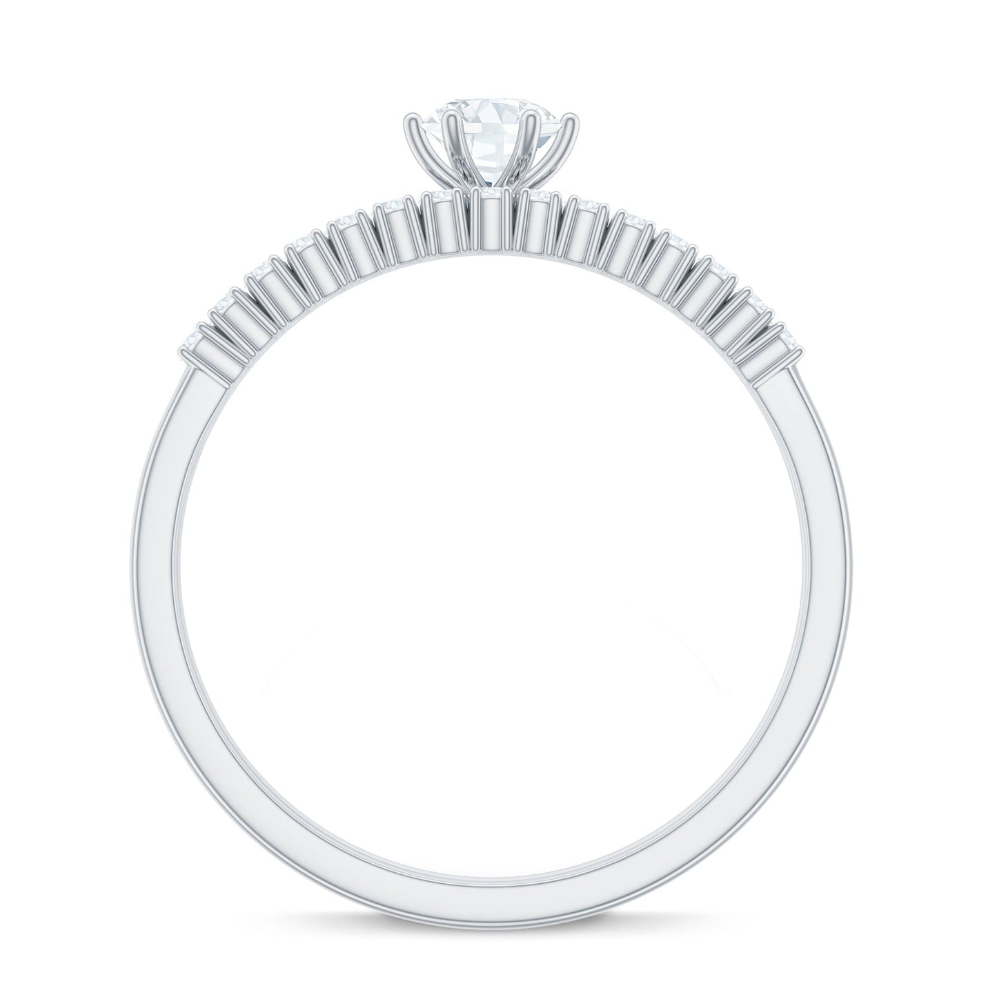 Simple Cubic Zirconia Solitaire Wedding Ring Set for Women