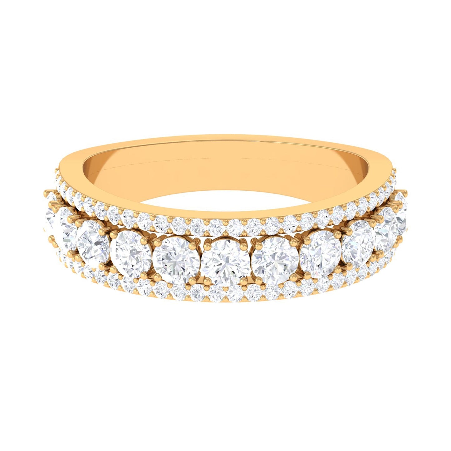 Cubic Zirconia Eternity Wedding Band Ring