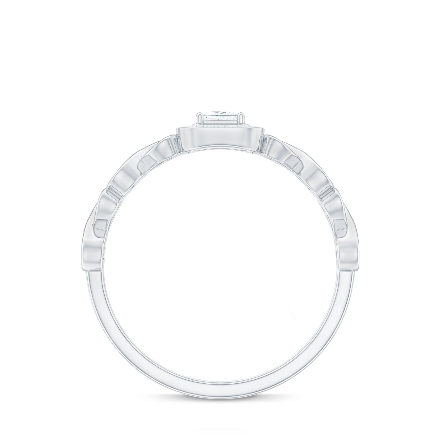 1/2 CT Infinity Heart Cubic Zirconia Engagement Ring