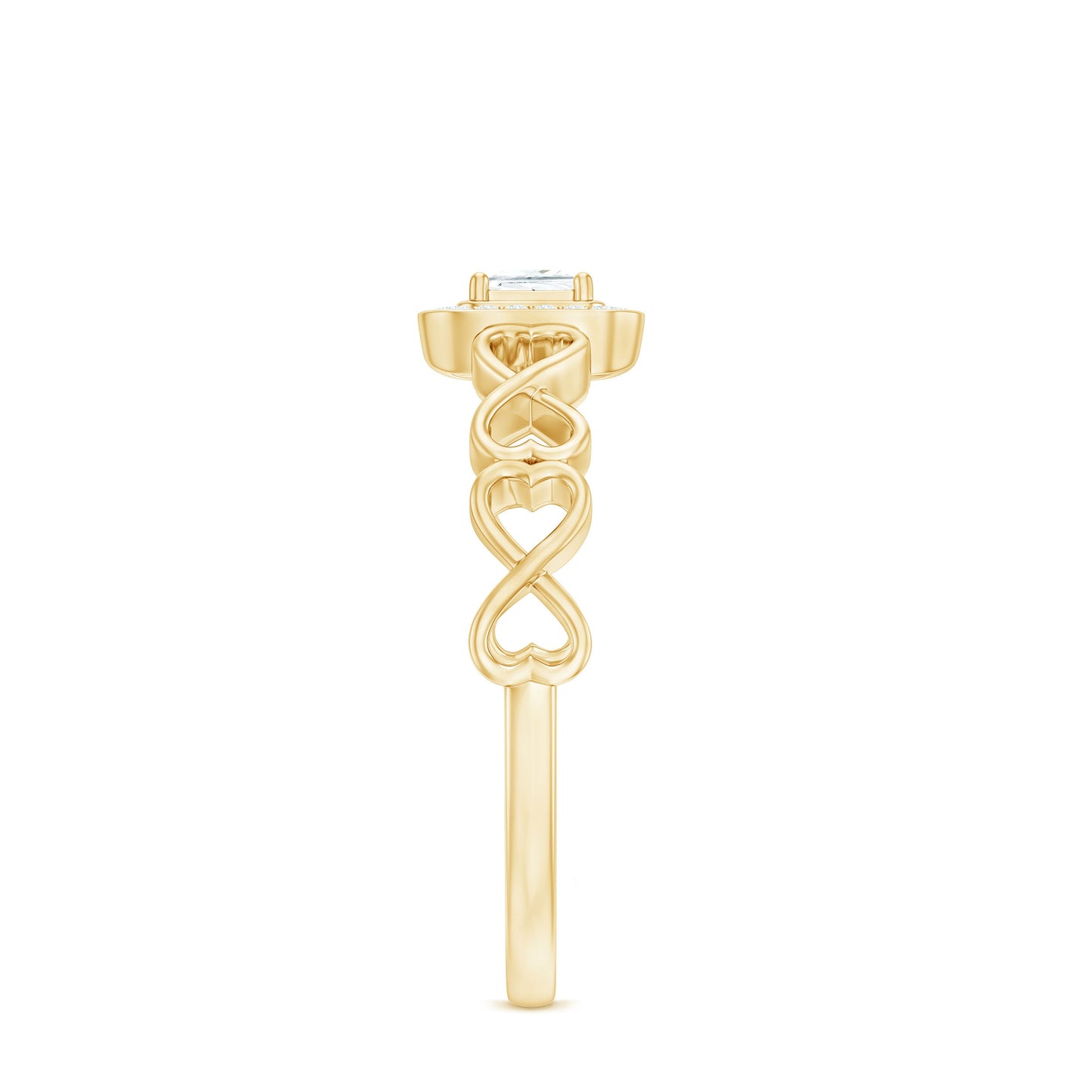 1/2 CT Infinity Heart Cubic Zirconia Engagement Ring