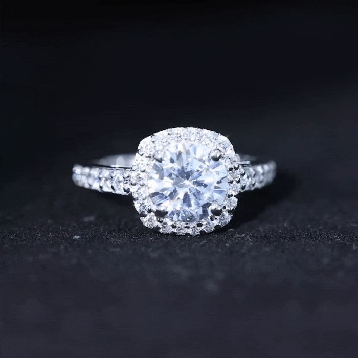 Cubic Zirconia Vintage Inspired Engagement Ring