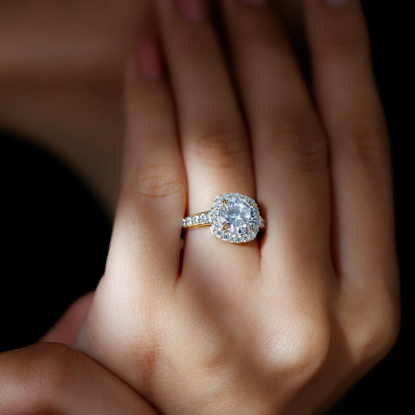 Cubic Zirconia Vintage Inspired Engagement Ring