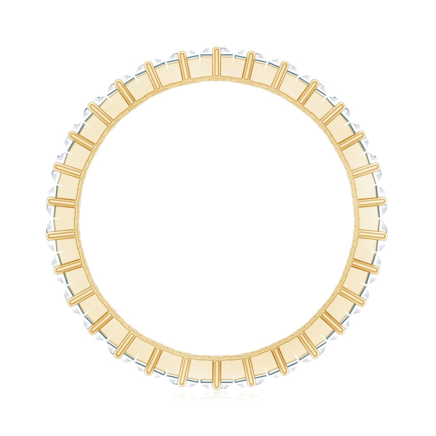 Baguette Cut Cubic Zirconia Uneven Eternity Band Ring