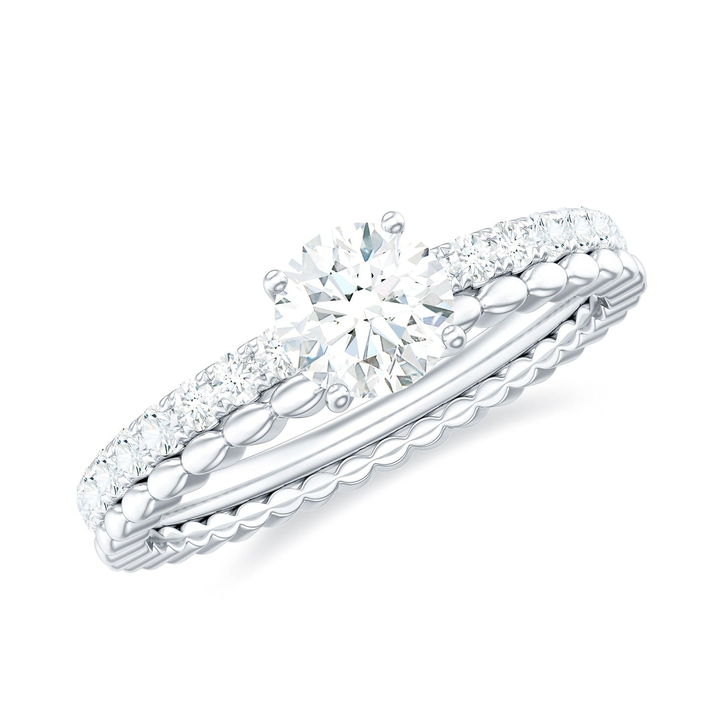 1.50 CT Certified Zircon Solitaire Engagement Ring