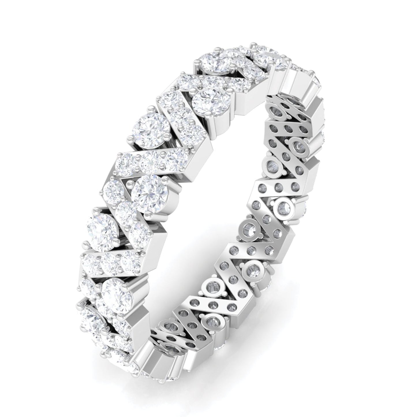 Zircon Wedding Anniversary Eternity Ring