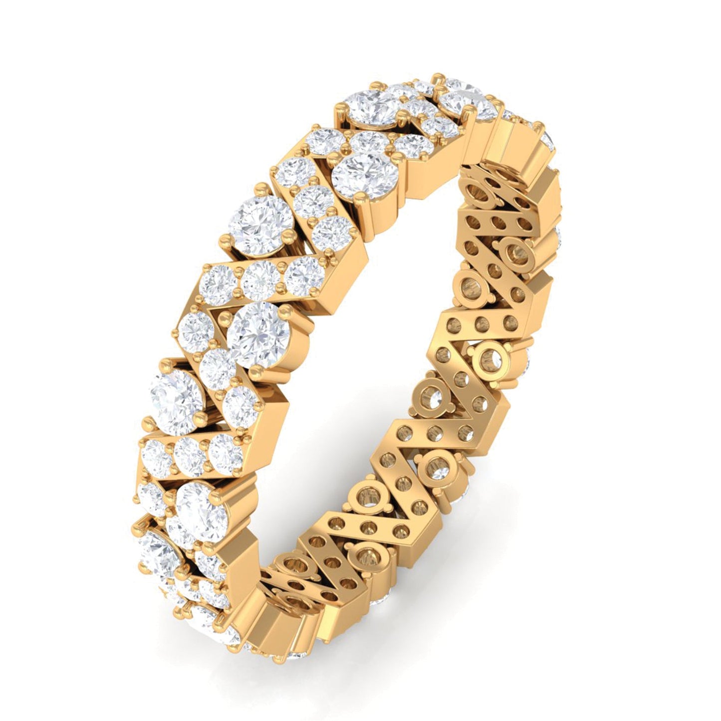 Zircon Wedding Anniversary Eternity Ring