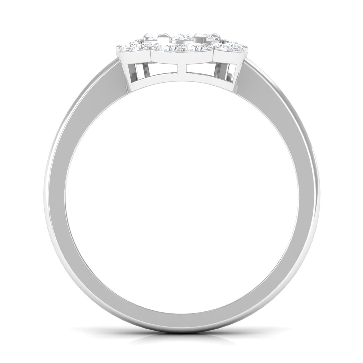 Cubic Zirconia Engagement Ring in Illusion Setting