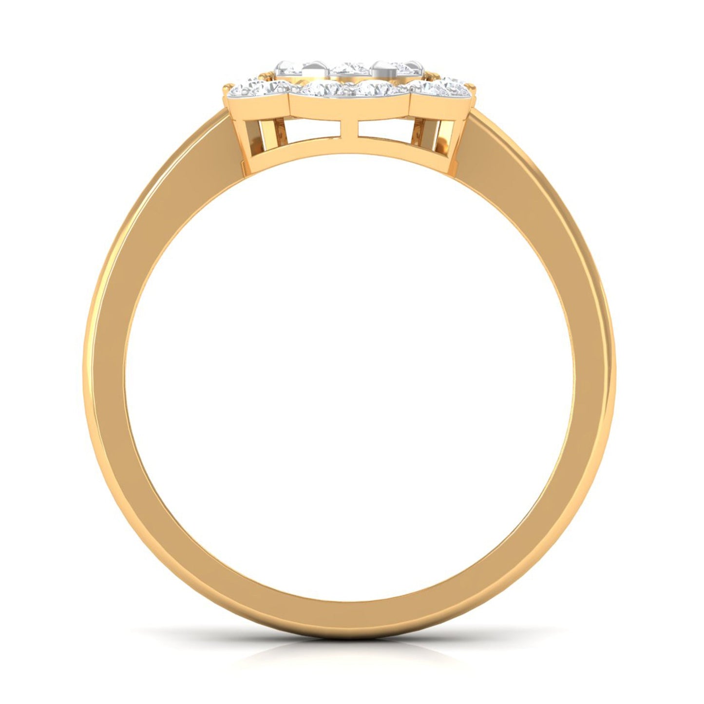 Cubic Zirconia Engagement Ring in Illusion Setting
