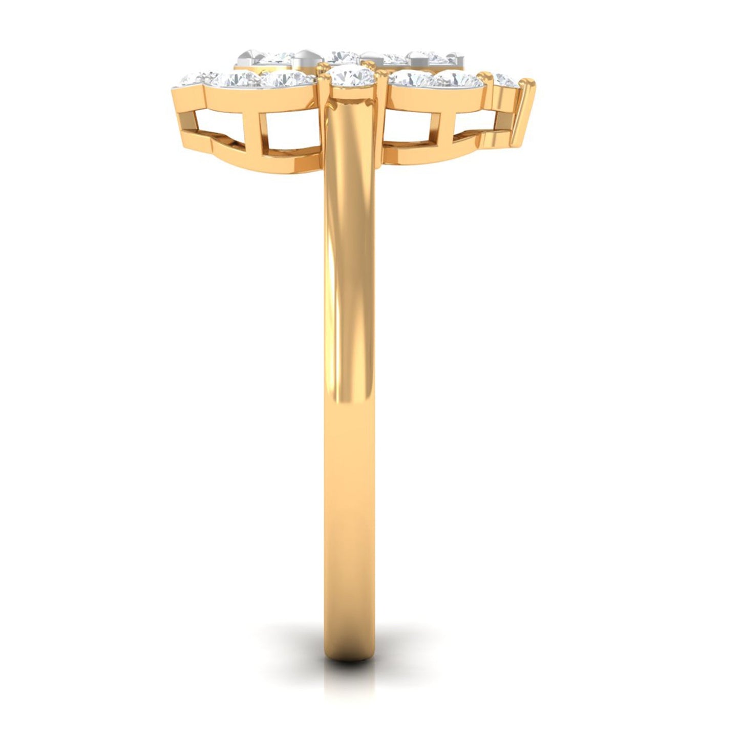 Cubic Zirconia Engagement Ring in Illusion Setting
